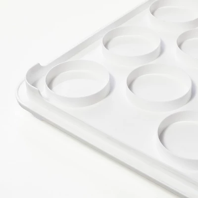 Silicone Rectangle Cupcake Carrier Clear/White/Gray - Figmint™ 2 Silicone Rectangle Cupcake Carrier Clear/White/Gray - Figmint™ - Image 2