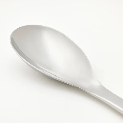 Stainless Steel Solid Spoon Silver - Figmint™: Cooking Utensil, Dishwasher-Safe, 12.99" Length, 7.4" Handle 2 Stainless Steel Solid Spoon Silver - Figmint™: Cooking Utensil, Dishwasher-Safe, 12.99" Length, 7.4" Handle - Image 2