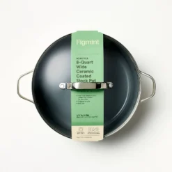 8qt Nonstick Ceramic Coated Aluminum Wide Stock Pot - Figmint™ -Figmint Sale Store GUEST 119ea502 6d77 412a 89b2 b8742869ab8d