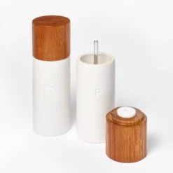 Ceramic Salt And Pepper Grinder Set Cream - Figmint™: Wood & Stoneware, 6.25" Height, 55 Volume Capacity, 2-Piece Set 6 Ceramic Salt And Pepper Grinder Set Cream - Figmint™: Wood & Stoneware, 6.25" Height, 55 Volume Capacity, 2-Piece Set -Figmint Sale Store GUEST 12a93570 0f07 44f4 8296 47f8b13ef59f