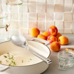 Stainless Steel Solid Spoon Silver - Figmintâ„¢: Cooking Utensil, Dishwasher-Safe, 12.99" Length, 7.4" Handle