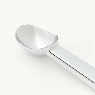 Ice Cream Scoop Silver - Figmint™: Zinc Alloy, Dishwasher-Safe, 7.6" Length, 5.05" Handle, Figmint Kitchen Tool 2 Ice Cream Scoop Silver - Figmint™: Zinc Alloy, Dishwasher-Safe, 7.6" Length, 5.05" Handle, Figmint Kitchen Tool - Image 2