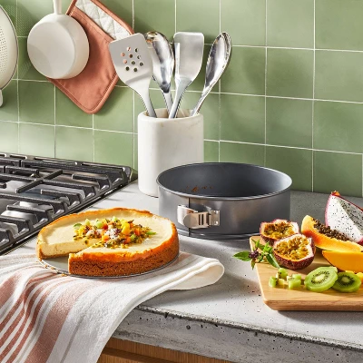 9" Nonstick Carbon Steel Spring Form Pan Gray - Figmint™: Dishwasher & Oven Safe, Made Without PTFE, 1-Year Warranty 1 9" Nonstick Carbon Steel Spring Form Pan Gray - Figmint™: Dishwasher & Oven Safe, Made Without PTFE, 1-Year Warranty