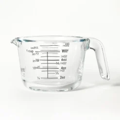 1 Cup Glass Measuring Cup Clear - Figmint™: Borosilicate, Microwave & Dishwasher Safe, 8oz Capacity -Figmint Sale Store GUEST 36c1d96d 309c 4205 8a0f 4c8e61544675