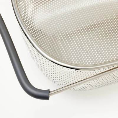 7qt Stainless Steel Expandable Over The Sink Mesh Colander Silver - Figmint™: Dishwasher-Safe Kitchen Strainer 2 7qt Stainless Steel Expandable Over The Sink Mesh Colander Silver - Figmint™: Dishwasher-Safe Kitchen Strainer - Image 2