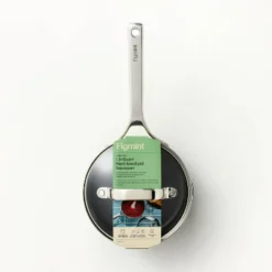 1.5qt Nonstick Hard Anodized Aluminum Sauce Pan With Straining Lid Dark Gray - Figmint™ -Figmint Sale Store GUEST 46439989 1c37 4604 8341 84876e912c91