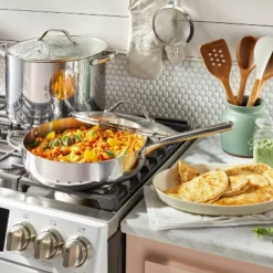 5qt Stainless Steel Saute Pan Silver - Figmint™