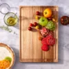 14"x20" Acacia Wood Carving Board With Juice Groove Natural - Figmint™: Reversible Wooden Cutting Board, Charcuterie 4 14"x20" Acacia Wood Carving Board With Juice Groove Natural - Figmint™: Reversible Wooden Cutting Board, Charcuterie -Figmint Sale Store GUEST 56c9ff93 caca 4f74 9152 67179bcb2d6a