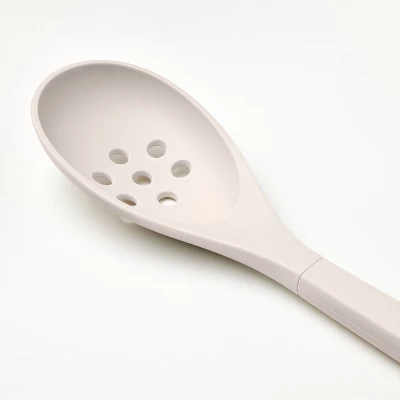 Soft Grip Nylon Slotted Spoon Gray - Figmint™ 2 Soft Grip Nylon Slotted Spoon Gray - Figmint™ - Image 2