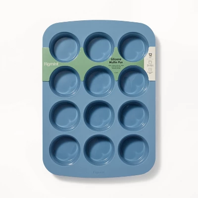 12ct Silicone Muffin Pan Blue - Figmint™:Oven & Dishwasher Safe, 10-Year Warranty 3 12ct Silicone Muffin Pan Blue - Figmint™:Oven & Dishwasher Safe, 10-Year Warranty - Image 3