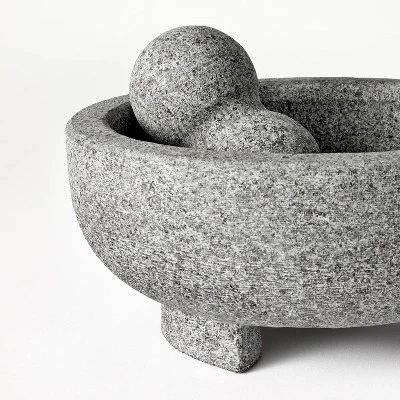 8" Granite Molcajete & Pestle - Figmint™ 2 8" Granite Molcajete & Pestle - Figmint™ - Image 2