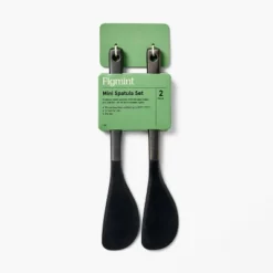 2pk Mini Spatula Set Matte Black - Figmint™: Stainless Steel Cookware Utensils, Dishwasher-Safe, Adult Kitchen Tools -Figmint Sale Store GUEST bd6aec81 b0a4 4ee4 8470 efd1cd145a91