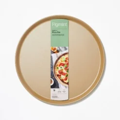 Nonstick Aluminized Steel Pizza Pan Gold - Figmint™: Round Oven-Safe Tray, Dishwasher-Safe, 15" Diameter -Figmint Sale Store GUEST bdc2b29f 6526 40e4 9077 824919a2b79b