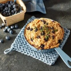 7" Rope Trivet Marled Blue - Figmint™: Reversible Pot Holder, Woven Kitchen Textile, Spot Clean