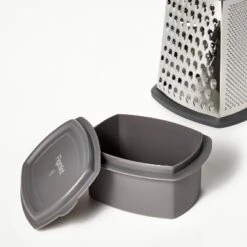 Stainless Steel Box Grater With Removable Bottom Container And Lid Silver/Gray - Figmint™: Cheese Grater Handheld, Dishwasher-Safe -Figmint Sale Store GUEST caa7e527 aedf 41a7 ae5e bf4fe1f24925
