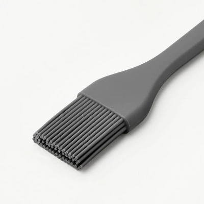 Silicone Basting Brush Dark Gray - Figmint™: Pastry, Cooking, Food & Butter Brush, Dishwasher-Safe, 11.91" Length 2 Silicone Basting Brush Dark Gray - Figmint™: Pastry, Cooking, Food & Butter Brush, Dishwasher-Safe, 11.91" Length - Image 2