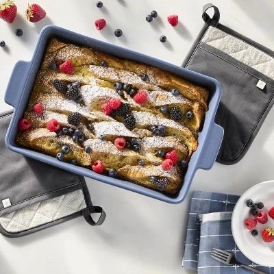 9"x13" Rectangle Stoneware Baking Dish Blue - Figmint™ 1 9"x13" Rectangle Stoneware Baking Dish Blue - Figmint™