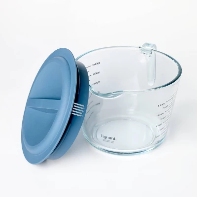8 Cup Glass Measuring Cup With Lid - Figmint™: Borosilicate Glass, 2000ml Capacity, Dishwasher & Freezer Safe 2 8 Cup Glass Measuring Cup With Lid - Figmint™: Borosilicate Glass, 2000ml Capacity, Dishwasher & Freezer Safe - Image 2