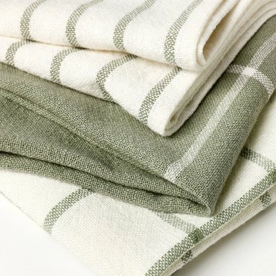 3pk Kitchen Towels Sage Green - Figmint™ 2 3pk Kitchen Towels Sage Green - Figmint™ - Image 2