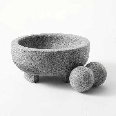 8" Granite Molcajete & Pestle - Figmint™ 4 8" Granite Molcajete & Pestle - Figmint™ - Image 4