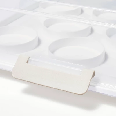 Silicone Rectangle Cupcake Carrier Clear/White/Gray - Figmint™ 3 Silicone Rectangle Cupcake Carrier Clear/White/Gray - Figmint™ - Image 3